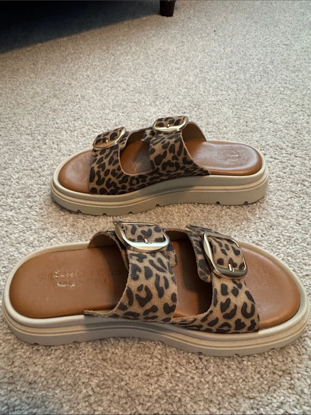 Simona Rossi Leopard Sandals - Picture 2 of 5